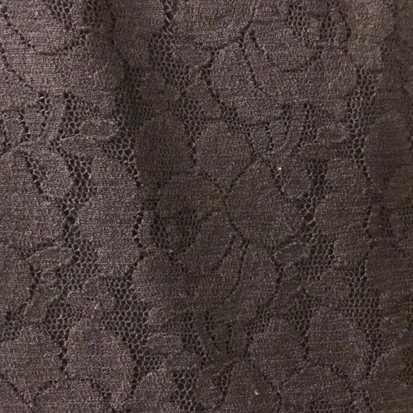 Floral Lace Print Little Black Mini Dress - Picture 2 of 2